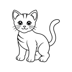 Cute Baby Cat Illustration for Pet and Animal Designs