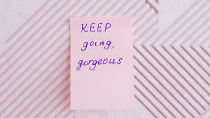 Feminine pastel pink quotes to cheer up and express emotional care
