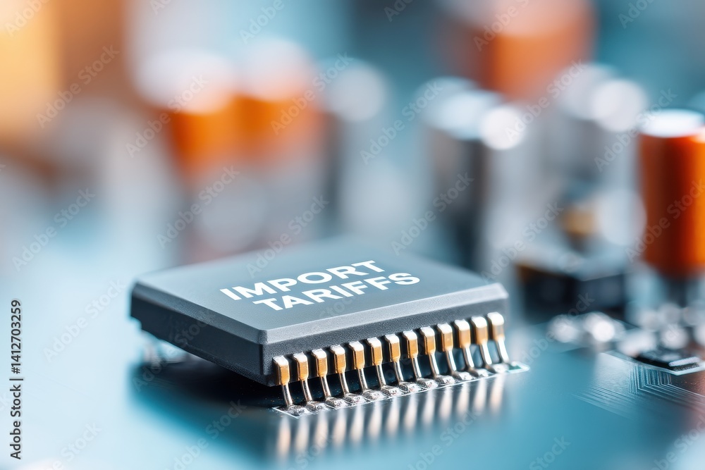 Poster a close-up of a computer chip labeled 