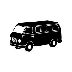 Van Silhouette vector illustration