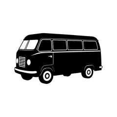 Van Silhouette vector illustration