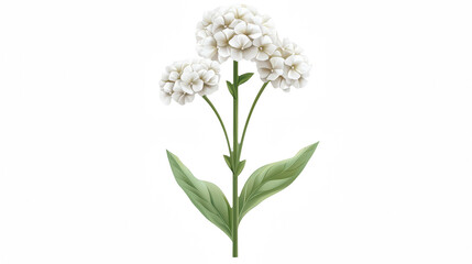 Fototapeta premium a white flower on a transparent background, PNG image, PNG file, Generative art.