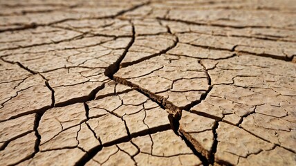 Cracked Earth Texture - Drought, Desert, Dry Soil