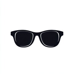 Fototapeta premium Simple Black Sunglasses Icon for Fashion and Summer Themes