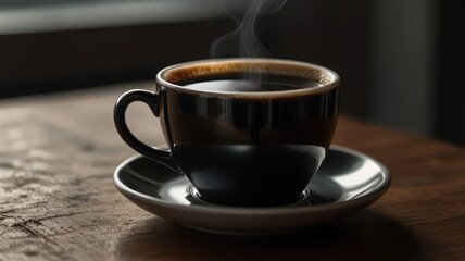 
a cup of hot coffee