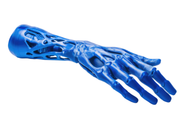 Custom 3D Prosthetic Arm on transparent background