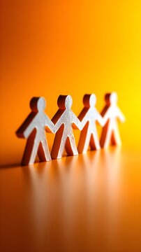 Paper figures symbolizing unity and friendship