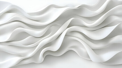 Fototapeta premium Abstract White Fabric Drape Texture