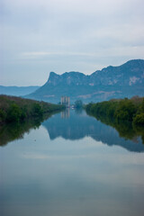 Khao Nang Phanthurat and Cha am canal at Cha am. Summer in Thailand. 