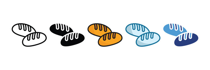 Bread Icon Set Multiple Style Collection