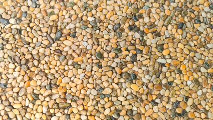 Close-Up View of Various Colorful Pebbles with Varied Textures