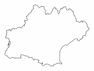 Occitanie outline map
