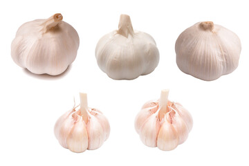 Garlic isolated on a white background.