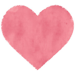 Pink heart watercolor painting illustration element