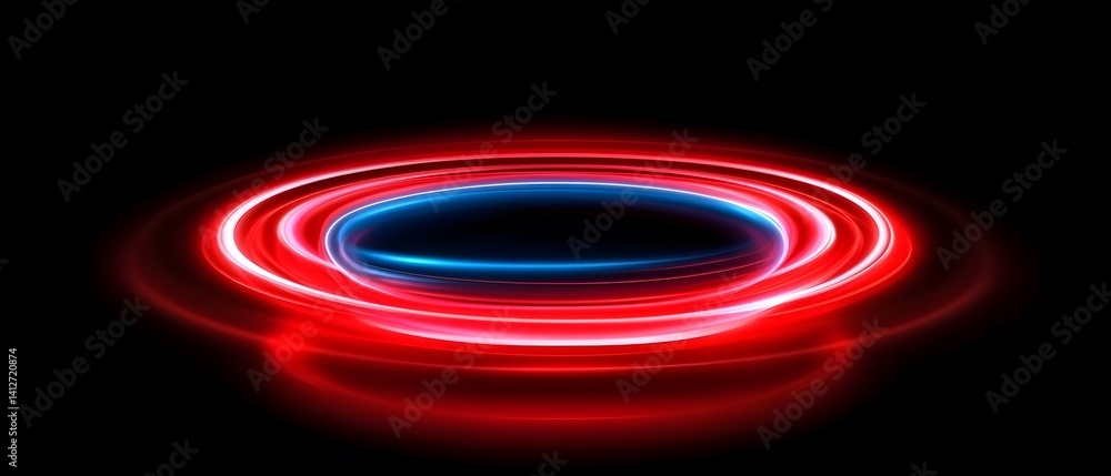 Poster abstract image of concentric light circles