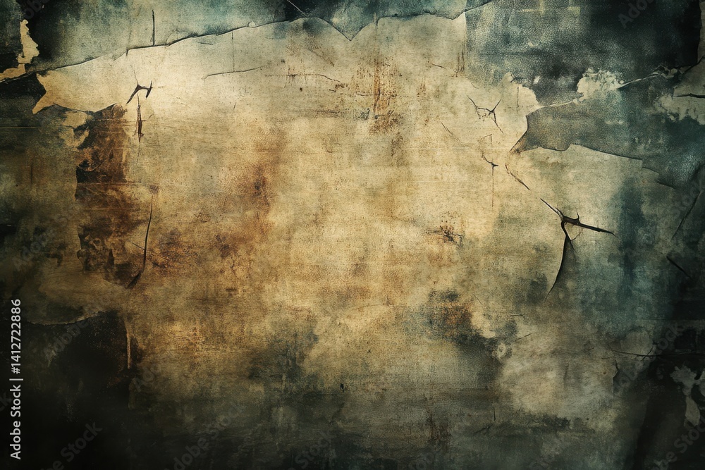 Poster abstract texture background with aged and weathered appearance showing a blend of colors and grunge 