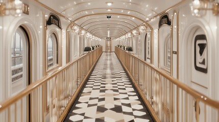 Obraz premium Luxurious corridor with ornate design