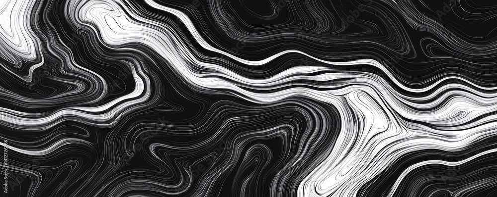 Poster abstract black and white wavy seamless pattern texture’ is reworded as ‘seamless wavy pattern in bla