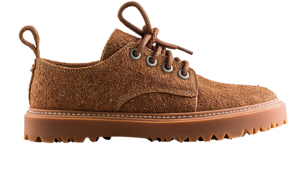 Casual brown suede sneakers with rubber sole, stylish and comfortable footwear for everyday activities