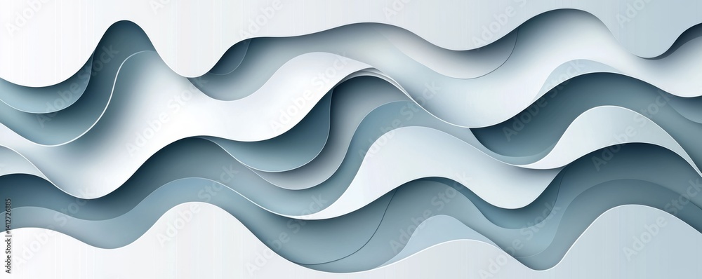 Poster abstract grayscale wavy pattern with layered texture’ can be described as a design with wavy pattern