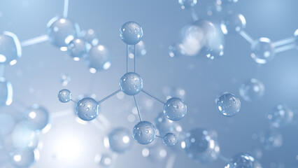 monopotassium phosphate molecular structure 3d, e340 structural chemical formula view from a microscope
