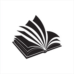 Black silhouette book