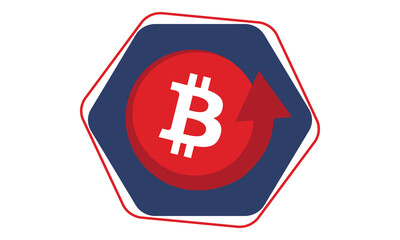 Bitcoin logo. Bitcoin Coin. Digital money. Crypto trade and Investment concept. Future technology. Creative art. Vector illustration. Poster