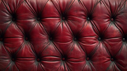 Fototapeta premium Red Tufted Leather Texture Background