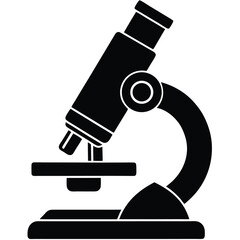 Microscope silhouette - cut out vector icon
