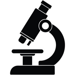 Microscope silhouette - cut out vector icon