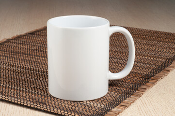 Two-tone 11oz mug on the table.