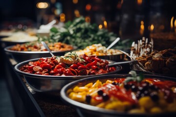 Obraz premium close up of a buffet food