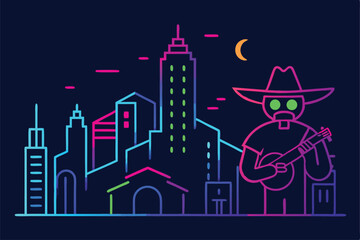 Obraz premium vector illustration of a city