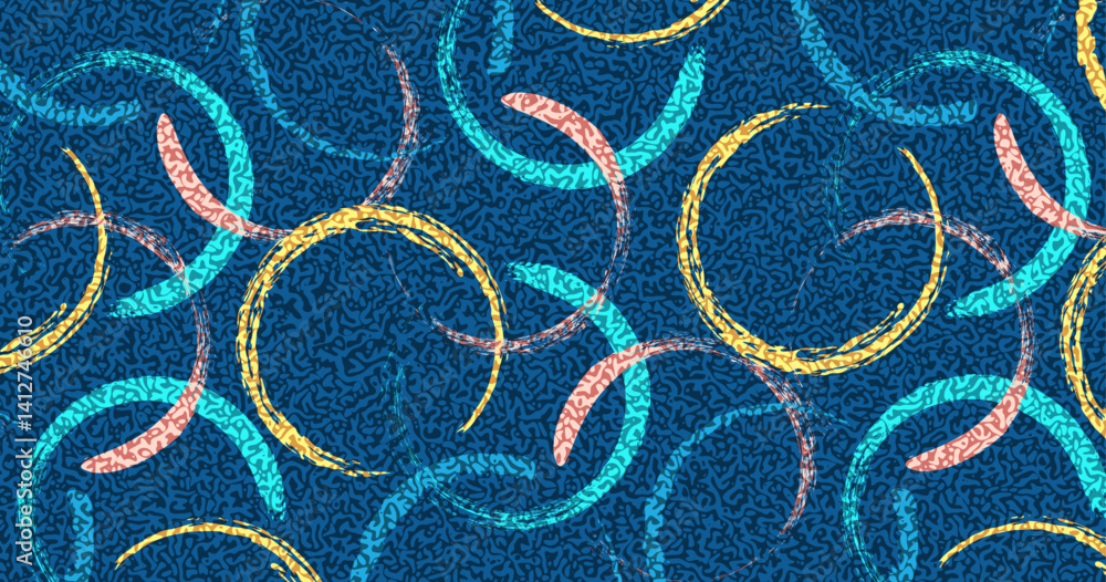 Poster this eye-catching vector showcases abstract pattern featuring circular motifs against a textured bac