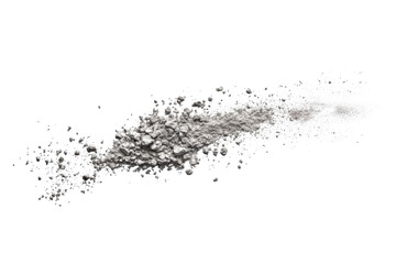 Baking flour delicately spread across a white background, ideal for PNG cutout and culinary designs