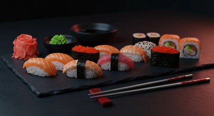 Delicious sushi set