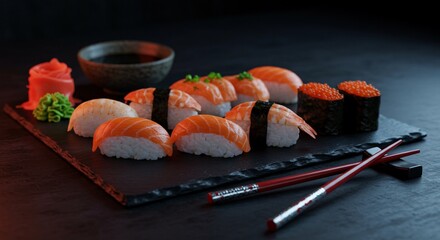 Delicious sushi set