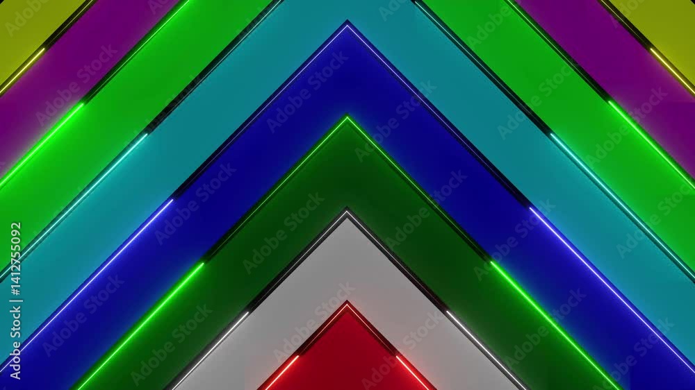 Sticker animation of neon lines background 4k resolution animation video.