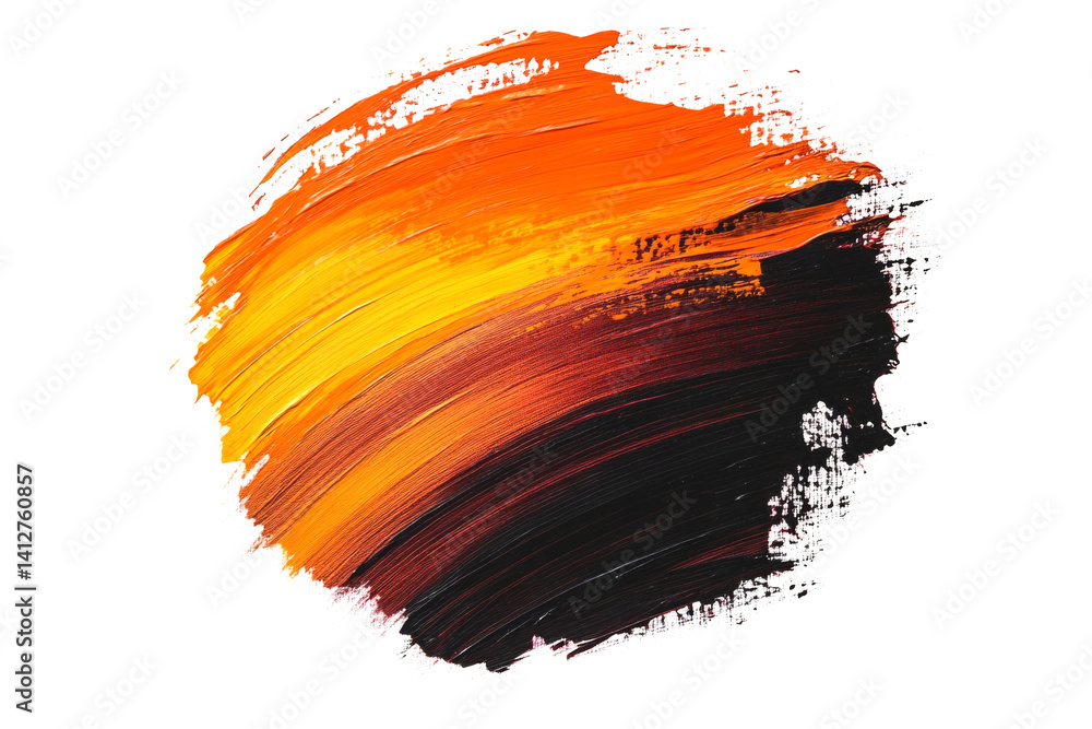 Poster colorful brush stroke creating a vibrant and textured abstract design