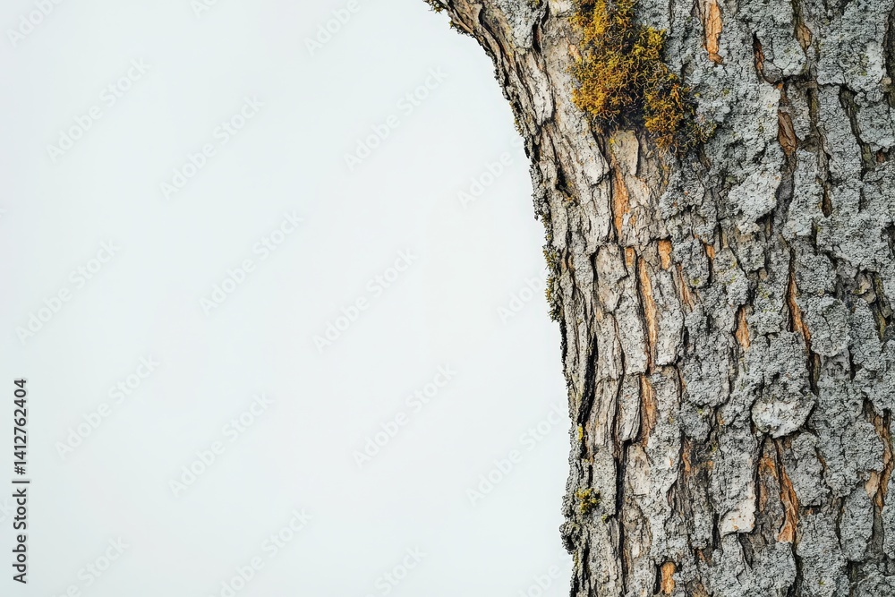 Poster close-up view of a tree trunk's bark texture.