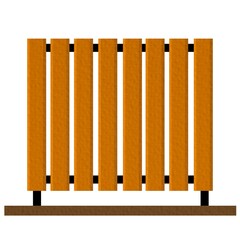 Wooden railing. Railing vector. railing on white background. wallpaper. free space for text. copy space.