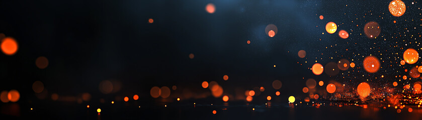 Fiery bokeh background dark abstract light glow fire