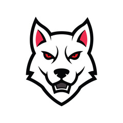 cerberus head mascot logo vector art illustration