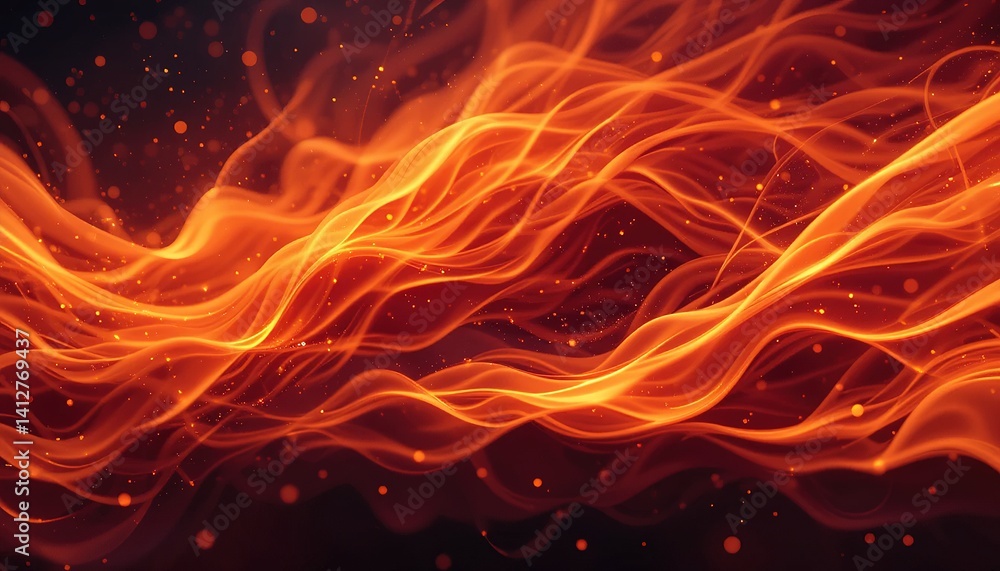 Poster dynamic fiery streams of energy, swirling in a mesmerizing display.