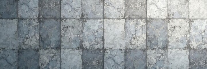 - Abstract geometric pattern of cement tiles in shades of gray, floor, pattern