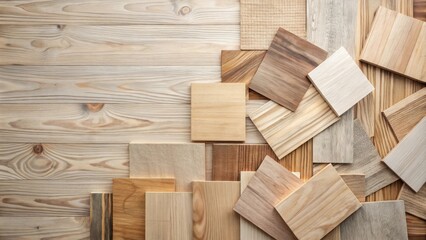 Variety of Natural Wood Samples for Interior Design Projects