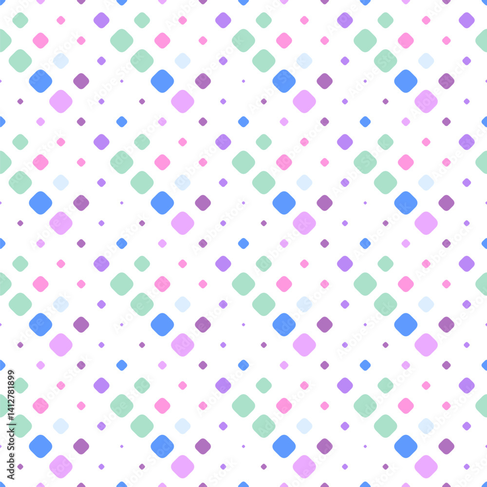 Poster abstract geometrical colorful rounded square pattern background design