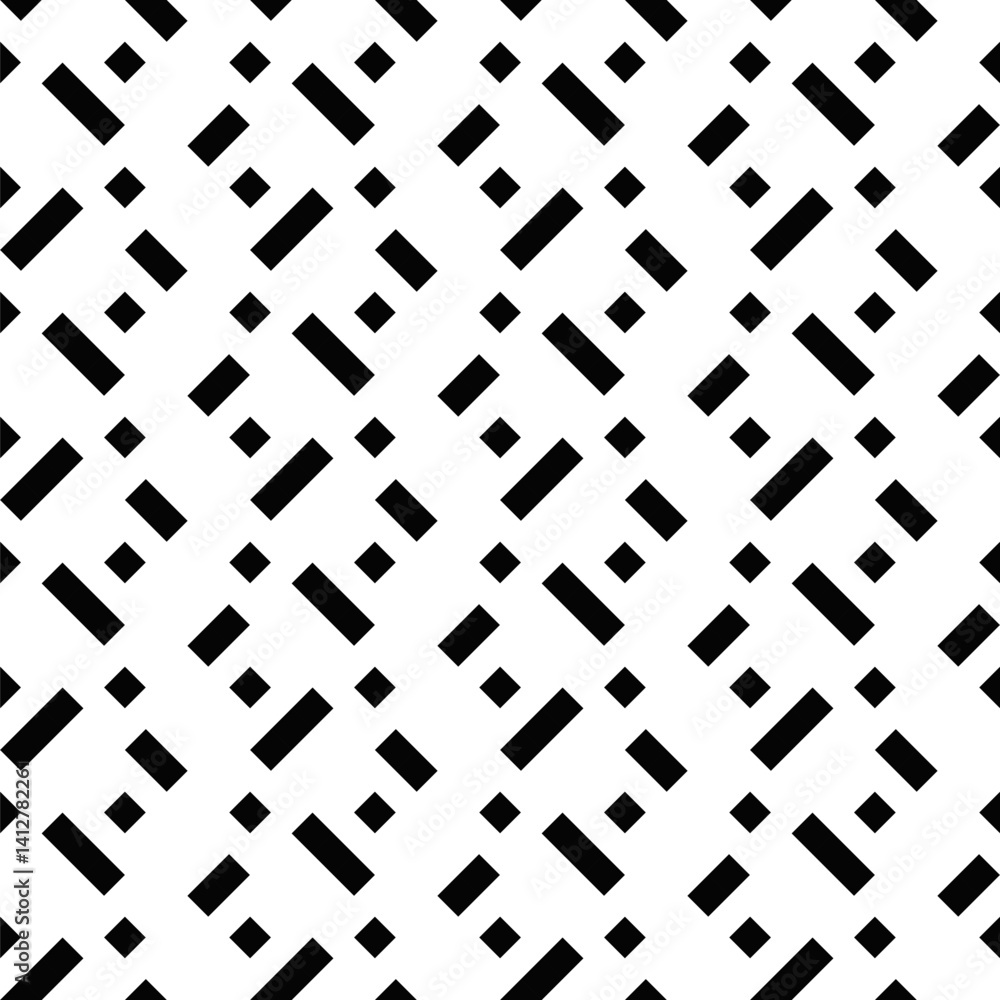 Poster seamless random diagonal black and white pattern background design