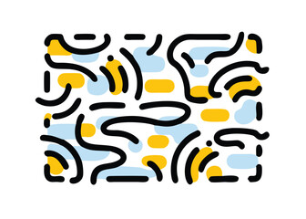 Elegant Abstract Line Art Seamless Pattern – Fluid Minimalist Waves and Organic Flowing Strokes for Modern Design