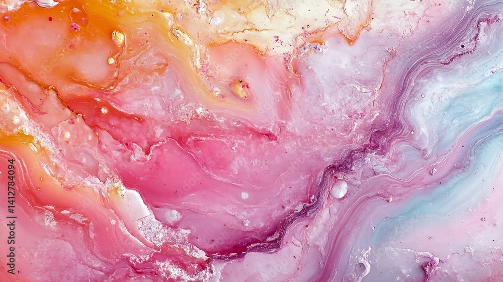 Leinwandbilder colorful abstract swirl of paint creating a vibrant artistic background : generative ai